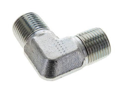 1/2'' NPT Male Zinc plated Steel 90 deg Elbow Fitting 225 Bar - Hydraulic