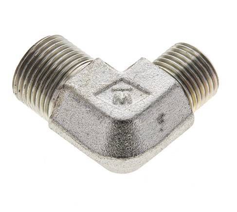 UN 13/16''-16 x UN 11/16''-16 Außengewinde Verzinkter Stahl 90 Grad Winkelverschraubung ORFS 630 Bar - Hydraulik