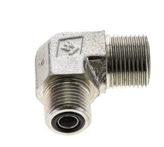 UN 13/16''-16 x UN 11/16''-16 Außengewinde Verzinkter Stahl 90 Grad Winkelverschraubung ORFS 630 Bar - Hydraulik