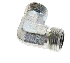 UN 13/16''-16 männlich Verzinkter Stahl 90 Grad Winkelverschraubung ORFS 630 Bar - Hydraulisch