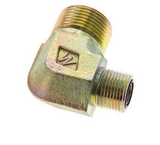 UN 1-3/16''-12 x UN 13/16''-16 Außengewinde Verzinkter Stahl 90 Grad Winkelverschraubung ORFS 400 Bar - Hydraulik