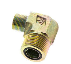 UN 1-3/16''-12 x UN 13/16''-16 Außengewinde Verzinkter Stahl 90 Grad Winkelverschraubung ORFS 400 Bar - Hydraulik