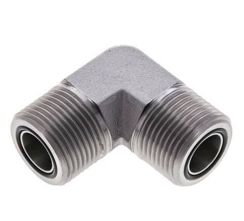 UN 1-3/16''-12 männlich Verzinkter Stahl 90 Grad Winkelverschraubung ORFS 400 Bar - Hydraulisch