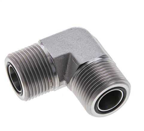 UN 1-3/16''-12 männlich Verzinkter Stahl 90 Grad Winkelverschraubung ORFS 400 Bar - Hydraulisch