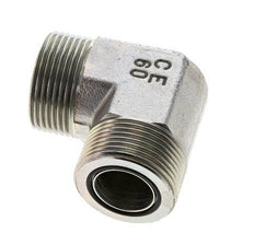 UN 1-7/16''-12 Male Zinc plated Steel 90 deg Elbow Fitting ORFS 400 Bar - Hydraulic