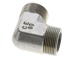 UN 1-7/16''-12 männlich Verzinkter Stahl 90 Grad Winkelverschraubung ORFS 400 Bar - Hydraulisch