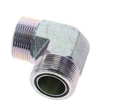 UN 1-11/16''-12 männlich Verzinkter Stahl 90 Grad Winkelverschraubung ORFS 250 Bar - Hydraulisch