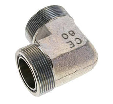 UN 2''-12 männlich Verzinkter Stahl 90 Grad Winkelverschraubung ORFS 250 Bar - Hydraulisch