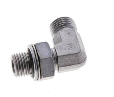 UNF 9/16''-18 x G 1/4'' Außengewinde Verzinkter Stahl 90 Grad Winkelverschraubung ORFS 400 Bar - Hydraulik