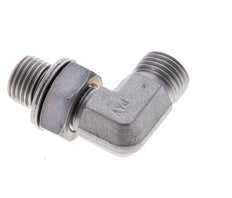 UNF 9/16''-18 x G 1/4'' Außengewinde Verzinkter Stahl 90 Grad Winkelverschraubung ORFS 400 Bar - Hydraulik