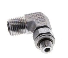 UNF 9/16''-18 x G 1/8'' Außengewinde Verzinkter Stahl 90 Grad Winkelverschraubung ORFS 400 Bar - Hydraulisch