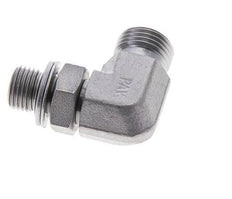 UN 11/16''-16 x G 1/4'' männlich Verzinkter Stahl 90 Grad Winkelverschraubung ORFS 400 Bar - Hydraulisch