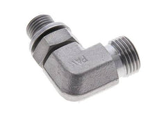 UN 11/16''-16 x G 1/4'' männlich Verzinkter Stahl 90 Grad Winkelverschraubung ORFS 400 Bar - Hydraulisch
