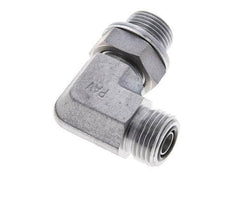 UN 11/16''-16 x G 3/8'' Männlich Verzinkter Stahl 90 Grad Winkelverschraubung ORFS 400 Bar - Hydraulisch