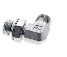UN 13/16''-16 x G 1/2'' männlich Verzinkter Stahl 90 Grad Winkelverschraubung ORFS 400 Bar - Hydraulisch