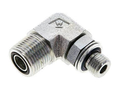 UN 13/16''-16 x G 1/4'' männlich Verzinkter Stahl 90 Grad Winkelverschraubung ORFS 400 Bar - Hydraulisch