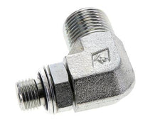 UN 13/16''-16 x G 1/4'' männlich Verzinkter Stahl 90 Grad Winkelverschraubung ORFS 400 Bar - Hydraulisch