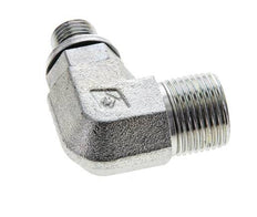 UN 13/16''-16 x G 1/4'' männlich Verzinkter Stahl 90 Grad Winkelverschraubung ORFS 400 Bar - Hydraulisch