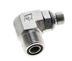 UN 13/16''-16 x G 1/4'' männlich Verzinkter Stahl 90 Grad Winkelverschraubung ORFS 400 Bar - Hydraulisch