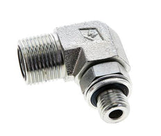 UN 13/16''-16 x G 1/4'' männlich Verzinkter Stahl 90 Grad Winkelverschraubung ORFS 400 Bar - Hydraulisch