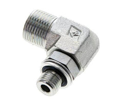 UN 13/16''-16 x G 1/4'' männlich Verzinkter Stahl 90 Grad Winkelverschraubung ORFS 400 Bar - Hydraulisch