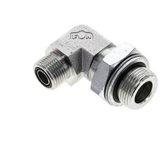 UN 13/16''-16 x G 3/4'' männlich Verzinkter Stahl 90 Grad Winkelverschraubung ORFS 400 Bar - Hydraulisch