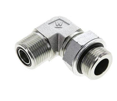 UNS 1''-14 x G 3/4'' Außengewinde Verzinkter Stahl 90 Grad Winkelverschraubung ORFS 400 Bar - Hydraulik