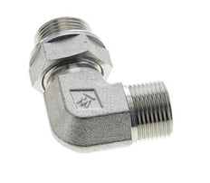 UNS 1''-14 x G 3/4'' Außengewinde Verzinkter Stahl 90 Grad Winkelverschraubung ORFS 400 Bar - Hydraulik