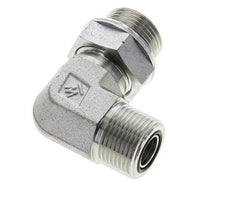 UNS 1''-14 x G 3/4'' Außengewinde Verzinkter Stahl 90 Grad Winkelverschraubung ORFS 400 Bar - Hydraulik