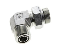 UNS 1''-14 x G 3/4'' Außengewinde Verzinkter Stahl 90 Grad Winkelverschraubung ORFS 400 Bar - Hydraulik