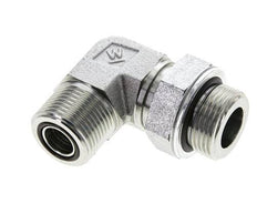 UNS 1''-14 x G 3/4'' Außengewinde Verzinkter Stahl 90 Grad Winkelverschraubung ORFS 400 Bar - Hydraulik