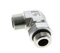 UNS 1''-14 x G 3/4'' Außengewinde Verzinkter Stahl 90 Grad Winkelverschraubung ORFS 400 Bar - Hydraulik