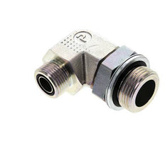 UNS 1''-14 x G 1'' Außengewinde Verzinkter Stahl 90 Grad Winkelverschraubung ORFS 315 Bar - Hydraulisch