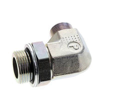 UNS 1''-14 x G 1'' Außengewinde Verzinkter Stahl 90 Grad Winkelverschraubung ORFS 315 Bar - Hydraulisch