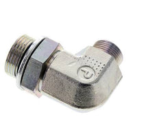 UNS 1''-14 x G 1'' Außengewinde Verzinkter Stahl 90 Grad Winkelverschraubung ORFS 315 Bar - Hydraulisch