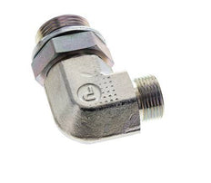 UNS 1''-14 x G 1'' Außengewinde Verzinkter Stahl 90 Grad Winkelverschraubung ORFS 315 Bar - Hydraulisch