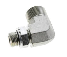 UN 1-3/16''-12 x G 1/2'' männlich Verzinkter Stahl 90 Grad Winkelverschraubung ORFS 400 Bar - Hydraulisch