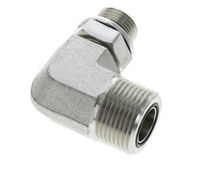 UN 1-3/16''-12 x G 1/2'' männlich Verzinkter Stahl 90 Grad Winkelverschraubung ORFS 400 Bar - Hydraulisch