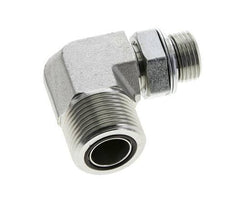 UN 1-3/16''-12 x G 1/2'' männlich Verzinkter Stahl 90 Grad Winkelverschraubung ORFS 400 Bar - Hydraulisch