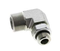 UN 1-3/16''-12 x G 1/2'' männlich Verzinkter Stahl 90 Grad Winkelverschraubung ORFS 400 Bar - Hydraulisch