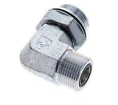 UN 1-3/16''-12 x G 1'' männlich Verzinkter Stahl 90 Grad Winkelverschraubung ORFS 315 Bar - Hydraulisch