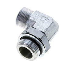 UN 1-3/16''-12 x G 1'' männlich Verzinkter Stahl 90 Grad Winkelverschraubung ORFS 315 Bar - Hydraulisch