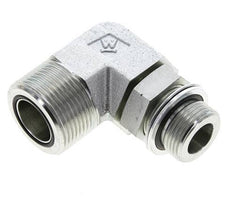 UN 1-7/16''-12 x G 3/4'' männlich Verzinkter Stahl 90 deg Winkelverschraubung ORFS 315 Bar - Hydraulisch