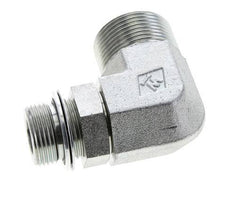 UN 1-7/16''-12 x G 3/4'' männlich Verzinkter Stahl 90 deg Winkelverschraubung ORFS 315 Bar - Hydraulisch