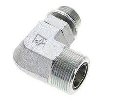 UN 1-7/16''-12 x G 3/4'' männlich Verzinkter Stahl 90 deg Winkelverschraubung ORFS 315 Bar - Hydraulisch