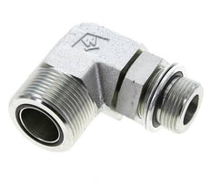 UN 1-7/16''-12 x G 3/4'' männlich Verzinkter Stahl 90 deg Winkelverschraubung ORFS 315 Bar - Hydraulisch
