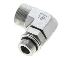UN 1-7/16''-12 x G 3/4'' männlich Verzinkter Stahl 90 deg Winkelverschraubung ORFS 315 Bar - Hydraulisch