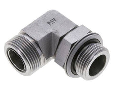 UN 1-7/16''-12 x G 1'' Männlich Verzinkter Stahl 90 Grad Winkelverschraubung ORFS 315 Bar - Hydraulisch