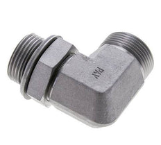 UN 1-7/16''-12 x G 1'' Männlich Verzinkter Stahl 90 Grad Winkelverschraubung ORFS 315 Bar - Hydraulisch