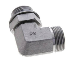 UN 1-7/16''-12 x G 1'' Männlich Verzinkter Stahl 90 Grad Winkelverschraubung ORFS 315 Bar - Hydraulisch